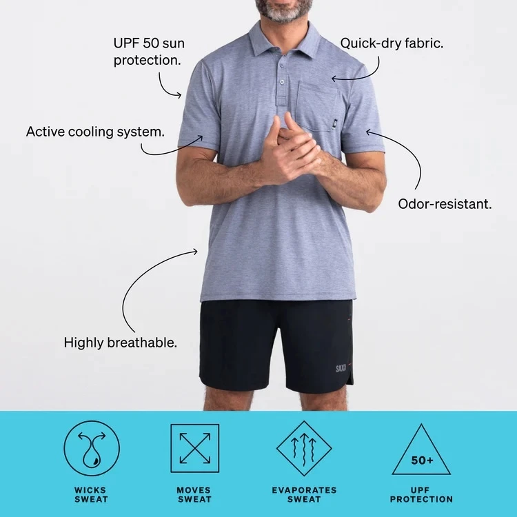 Saxx DropTemp All Day Cooling Polo - Image 3