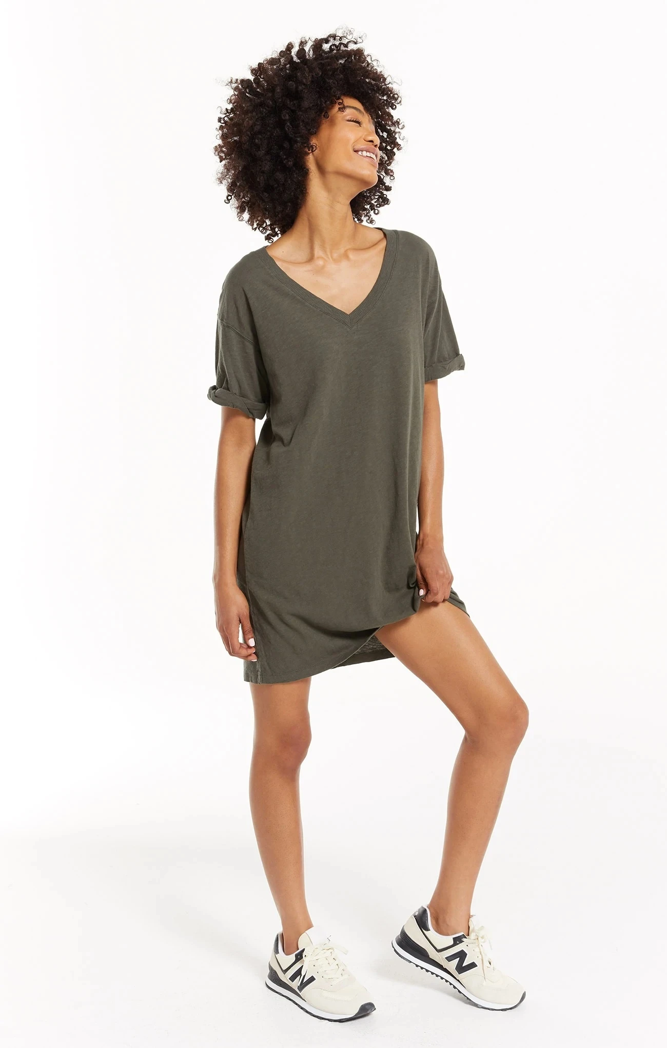 Z Supply V-Neck T-Shirt Dress - Image 2